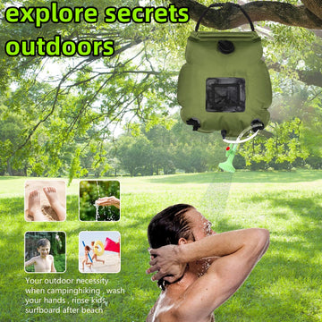 Npopew 2023 New Released-Outdoor Camping Solar Shower Bag 5 gallons/20L