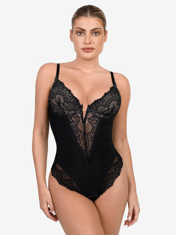 Sexy Lace Deep-V Neck Bodysuits-Buy 2 Get 15% discount