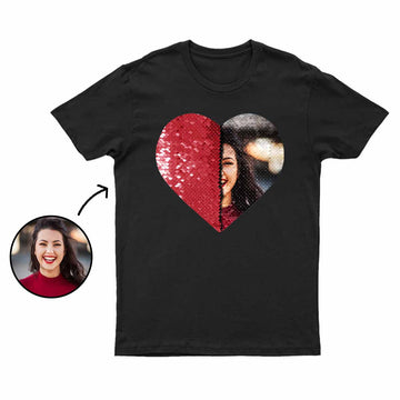 Custom Flip Sequin Shirt (Heart)-Buy 2 Get 20% Off